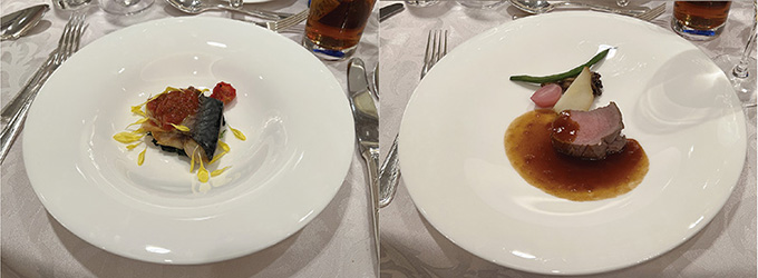 る趣向を凝らしたディナー